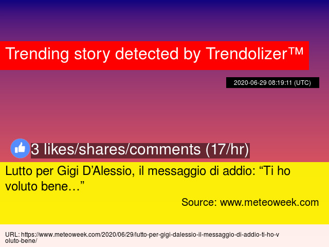 Lutto Per Gigi D 17 Alessio Il Messaggio Di Addio Ti Ho Voluto Bene 30 21